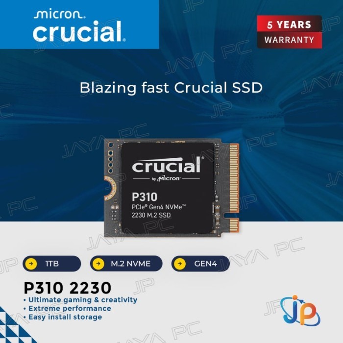 Micron Crucial SSD P310 M.2 2230 Pcie Gen4 Nvme 1TB - SSD M2 1 TB
