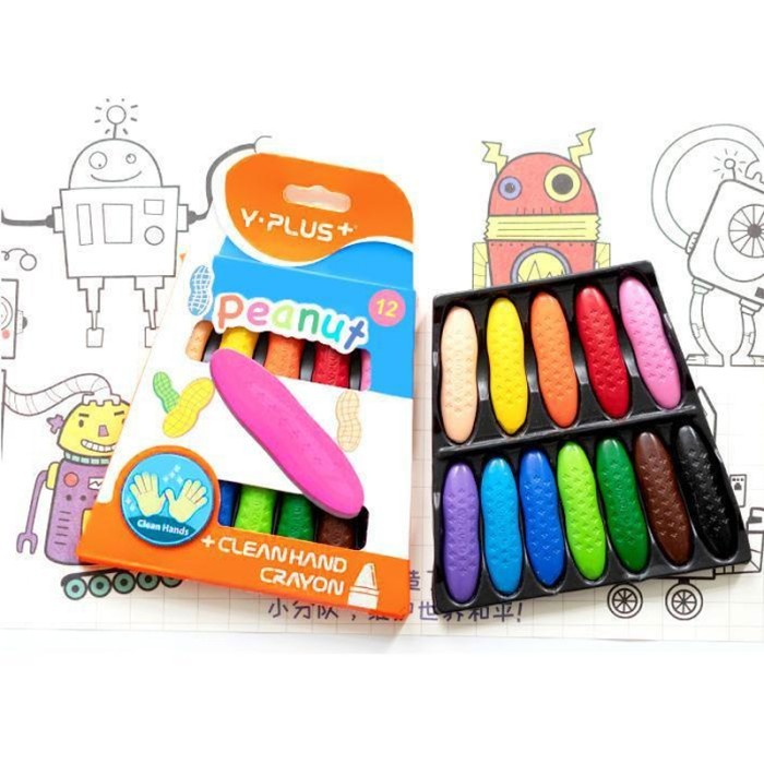 

[New]PROMO Magical Crayon 24 pcs Crayons Set Bayi Anak Peanut Yplus UK Mudah Diha - Terang isi12pcs