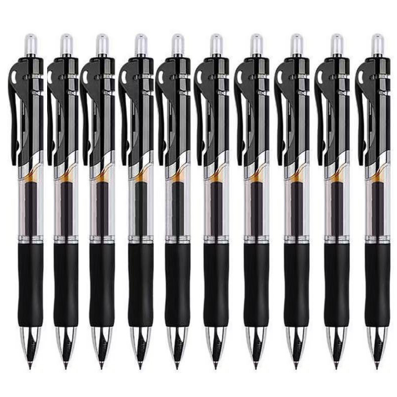 

10/50 Pack Click Gel Pens 0.5mm Black/Blue/Red Refill Ink School Office Writing Ballpoint Pen Exam Supplies Stationery