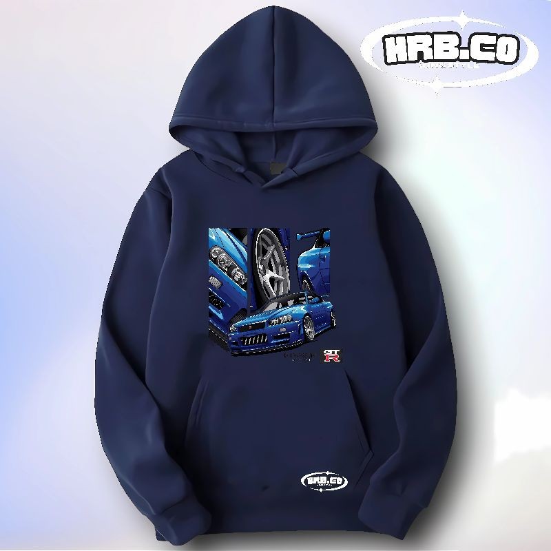 Promo Sweater Jaket Hoodie Mobil Nissan Skyline R34 Car Racing Laki Laki Perempuan Size Anak Dan Dew