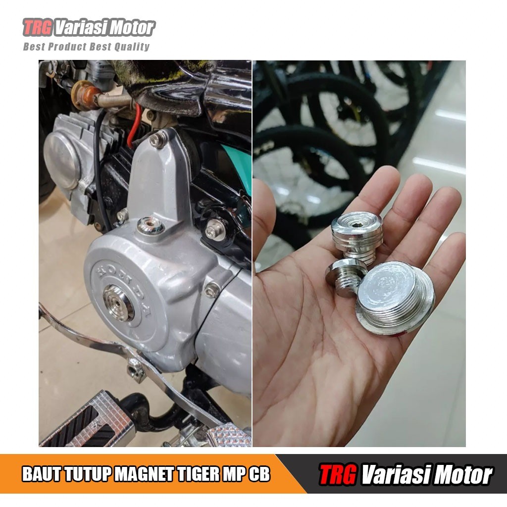 Baut Tutup Magnet Tiger Baut Tutup Magnet Megapro Set Baut Oli Motif Ulir PNP Tiger MP Megapro CB