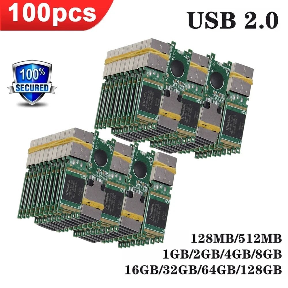 100pcs Factory Wholesale Chip USB2.0 Chip Pendrive 4GB 8GB 16GB 32GB 64GB 128GB Pendrive Memory U Di