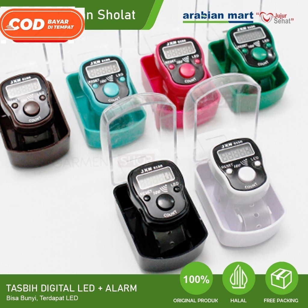 Tasbih Digital Led + Alarm Model Cincin | Finger Counter untuk Dzikir Wirid Souvenir Pernikahan