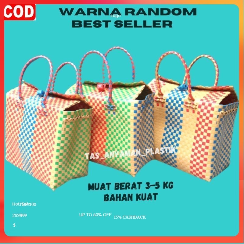 READY STOK Tas Anyaman Souvenir Belanja Custom Anyam Plastik Tas Hajatan Parcel Lebaran Pakai Tutup 