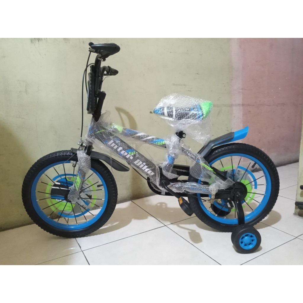 Sepeda BMX 16" Inter Bike Sepeda Anak Laki-laki Warna Biru