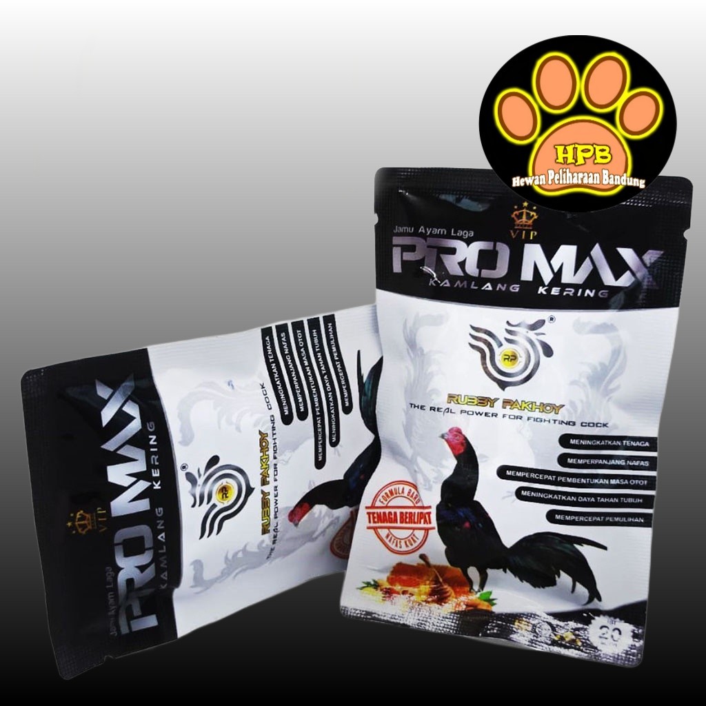 Kamlang Kering Vitamin Suplemen Jamu Ayam Laga Bangkok Jantan Petarung Aduan Promax Pro Max Rubby Pakhoy Isi 20 Butir Stamina Birahi Plus Super Power | HPB