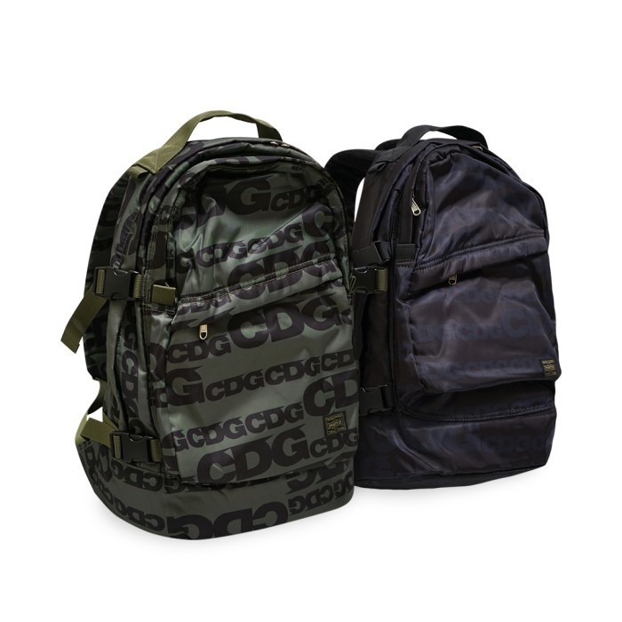 promo ✨ -CDG X Porter Monogram Buckle Backpack - Black