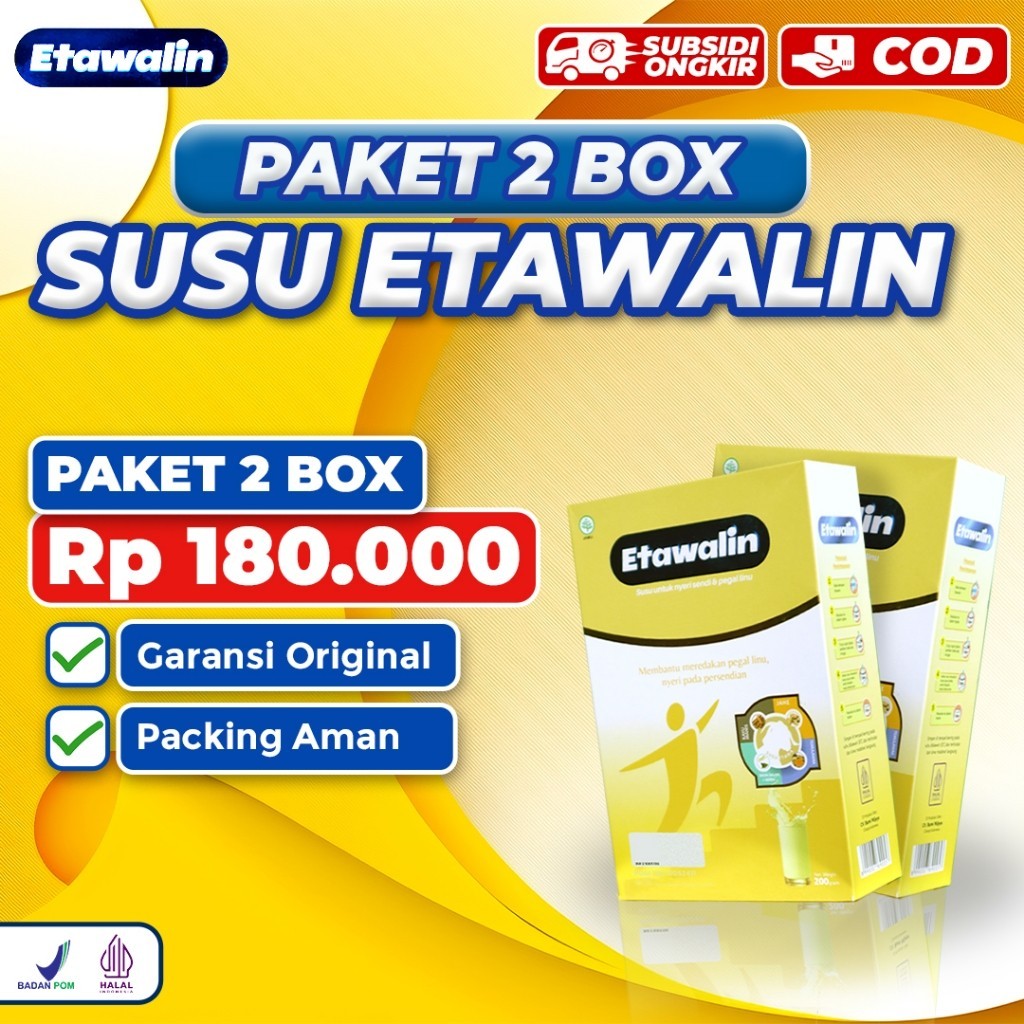 

Etawalin Susu Kambing Etawa Untuk Nyeri Sendi dan tulang 2 Box