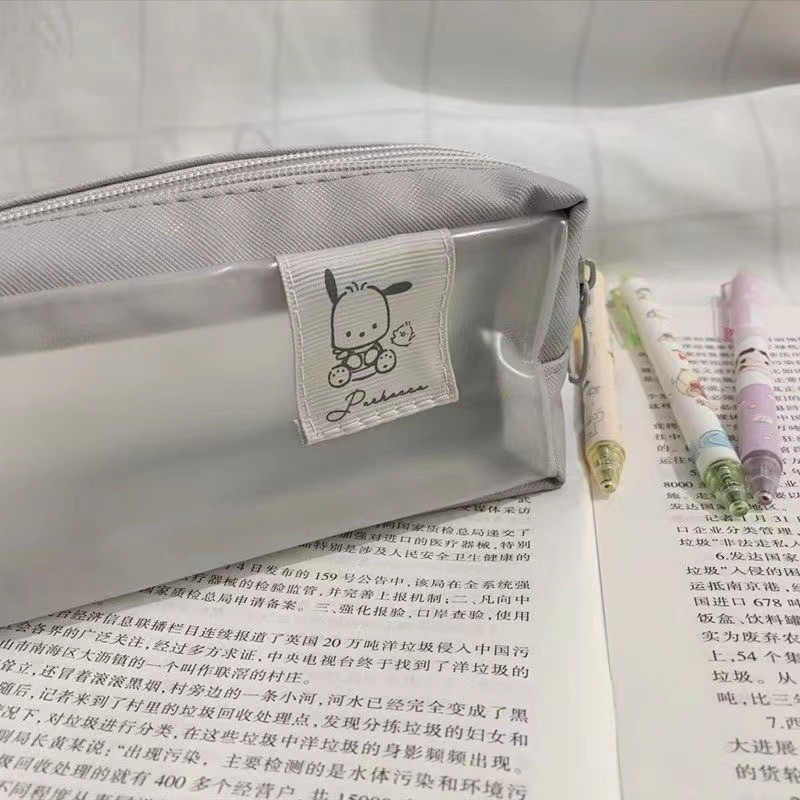 

ATH Kantong Pena Cute Large Capacity Pencil Case Transparent Pencil Case Kotak pensil siswa Pensil