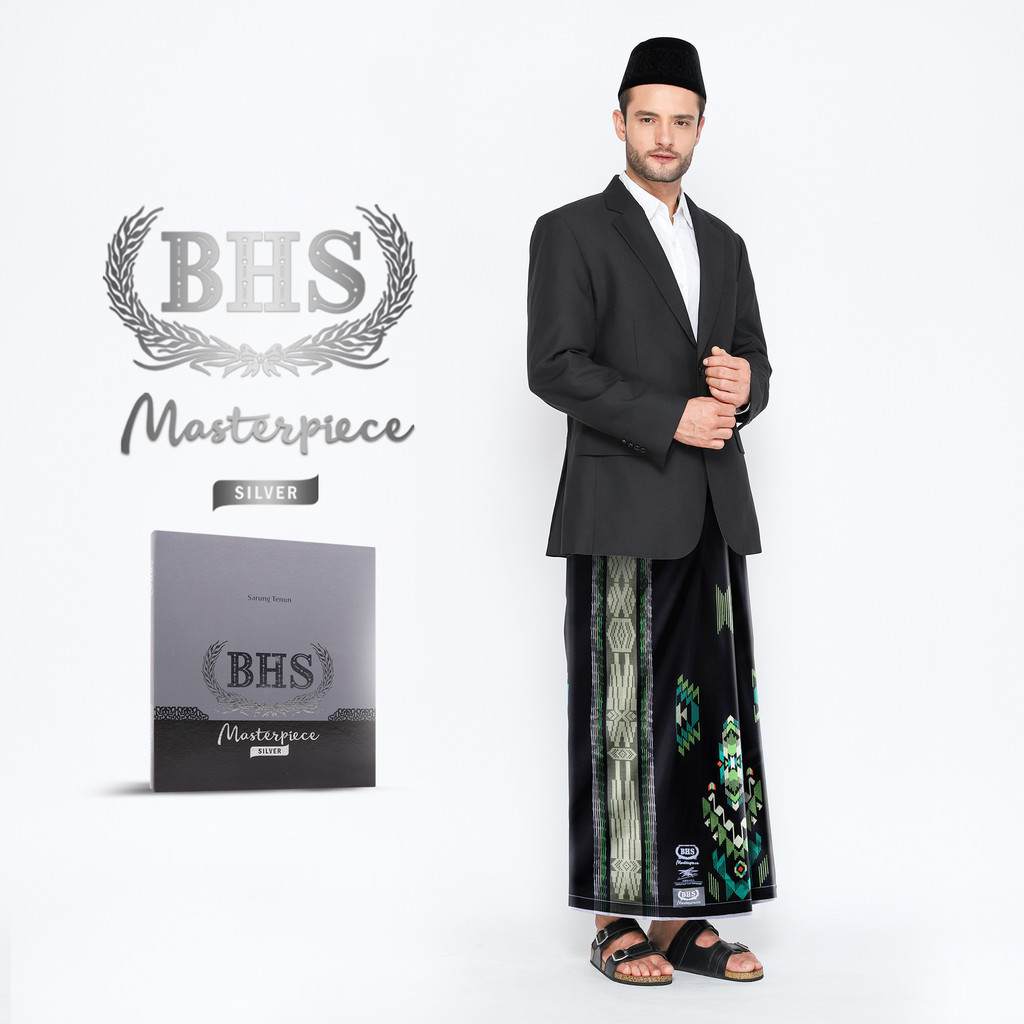 Sarung BHS Masterpiece Silver Motif M81 SGE Hitam Hijau