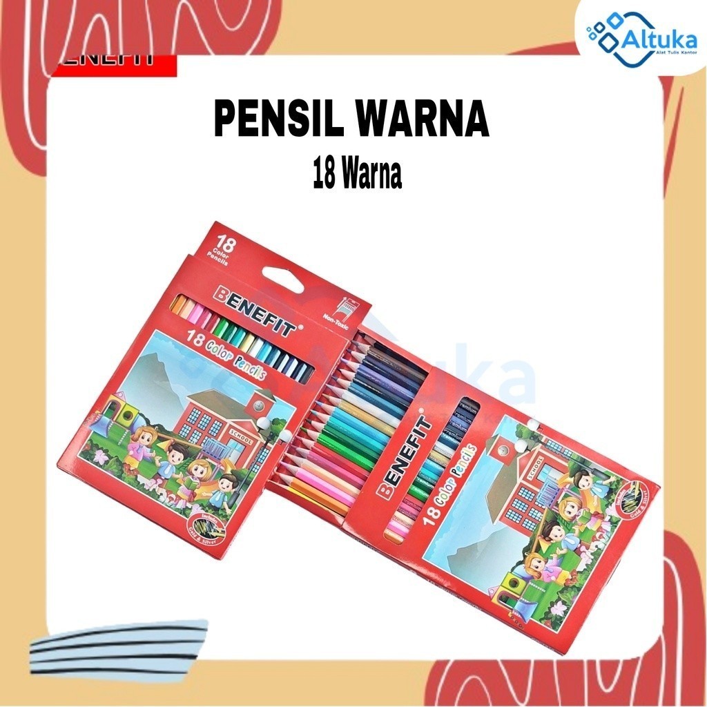 

Pensil Warna 18 Warna Benefit Non-Toxic