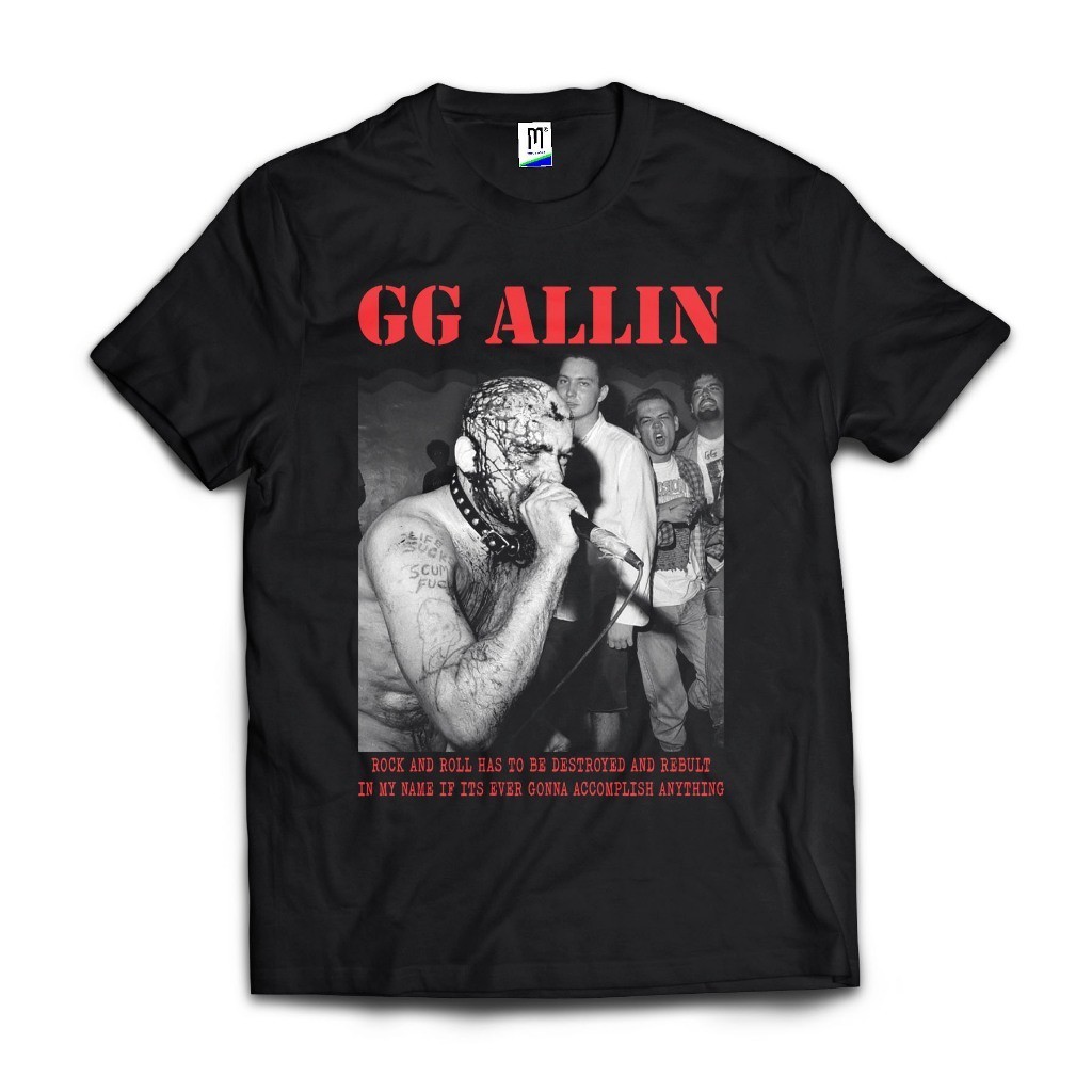 T-shirt Kaos GG ALLIN DESTROYED | Tag Merch cons | Kaos musik | kaos band | Bootlag |