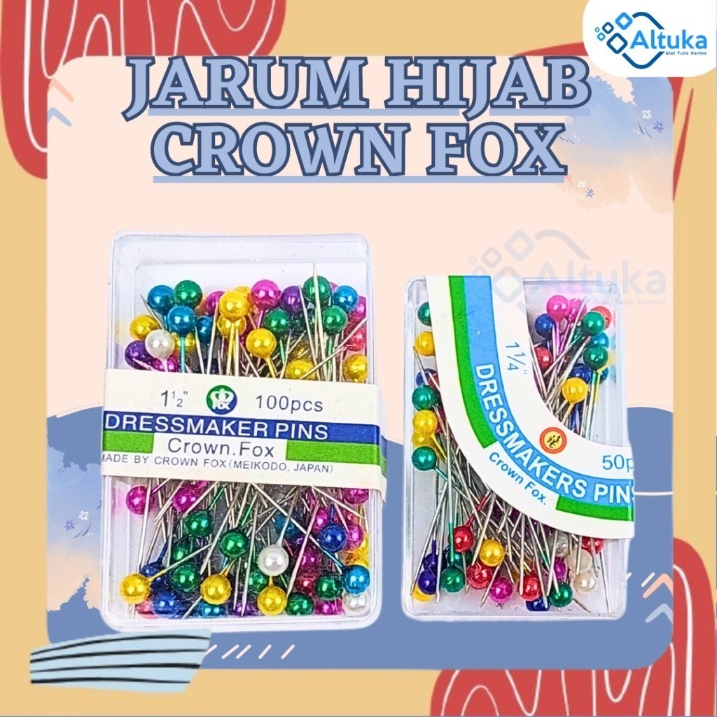 Jarum Pentul Besar PREMIUM Termurah Merk Crown Fox 1.5 Inch Stainless Asli