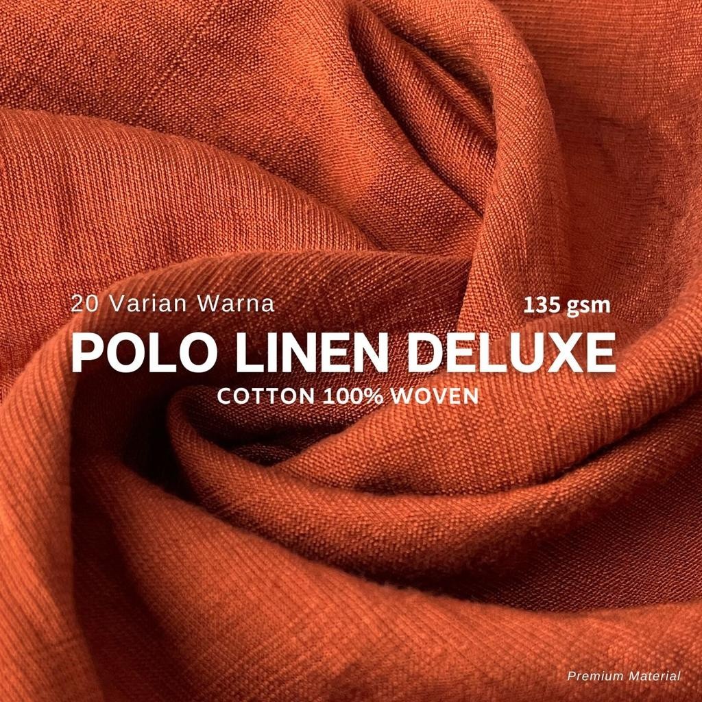 Kain POLO LINEN Premium Harga Per 0.5 Meter Kain Katun Linen Polo Deluxe Uniqlo Premium Import Quali