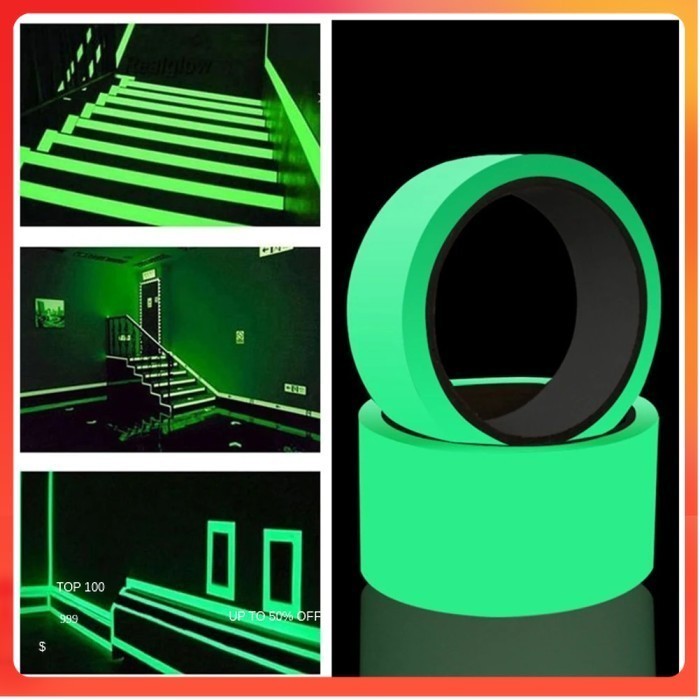 

Lakban Glow in the Dark Luminous Tape Decoration 5M 50mm - HY6 - Green