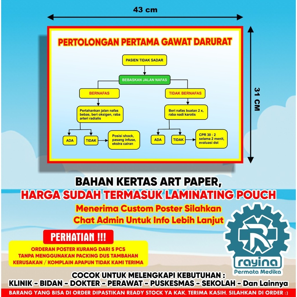 Poster Pertolongan Pertama Gawat Darurat