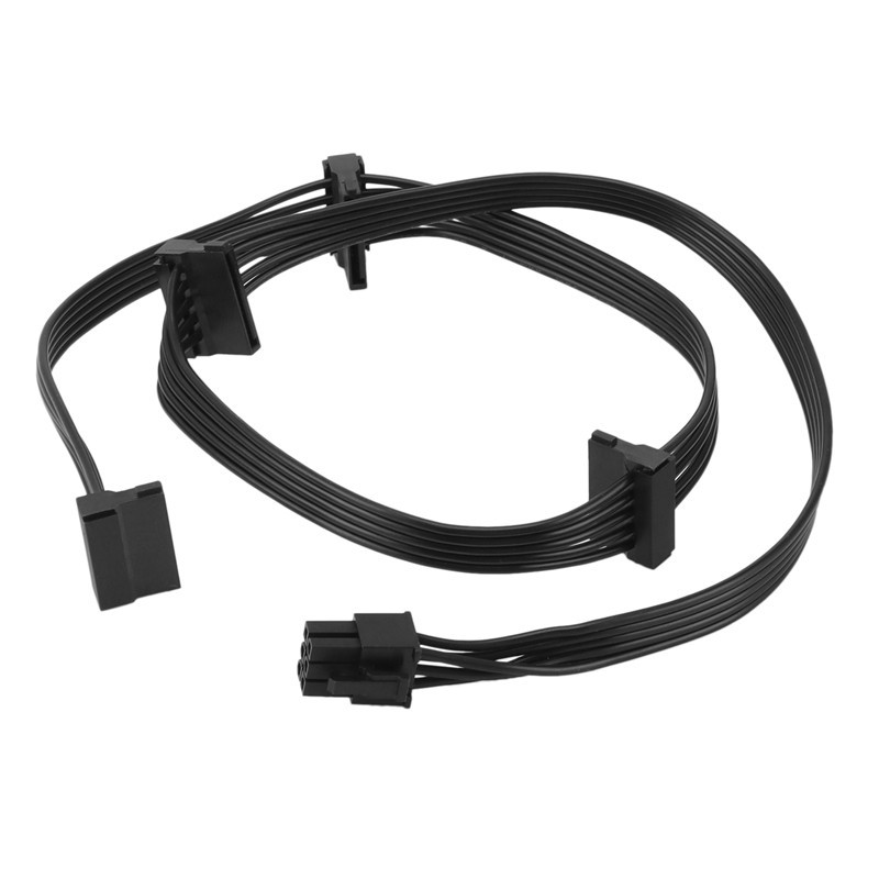 PCIe 6Pin Male to 4 SATA Power Supply Cable for Seasonic Focus+/ MK3/ FX/ P Series 850PX 750PX 650PX