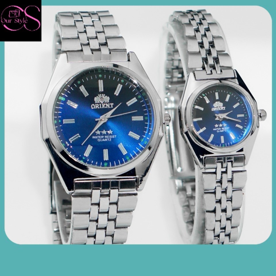 Jam Tangan Terbaru / WBS COD STAR JAM TANGAN COUPLE ORIENT RANTAI PREMIUM PRIA WANITA GROSIR MURAH A