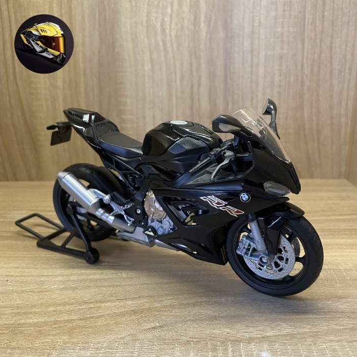 Diecast miniatur motor bmw s1000rr welly skala 1/12 - Hitam