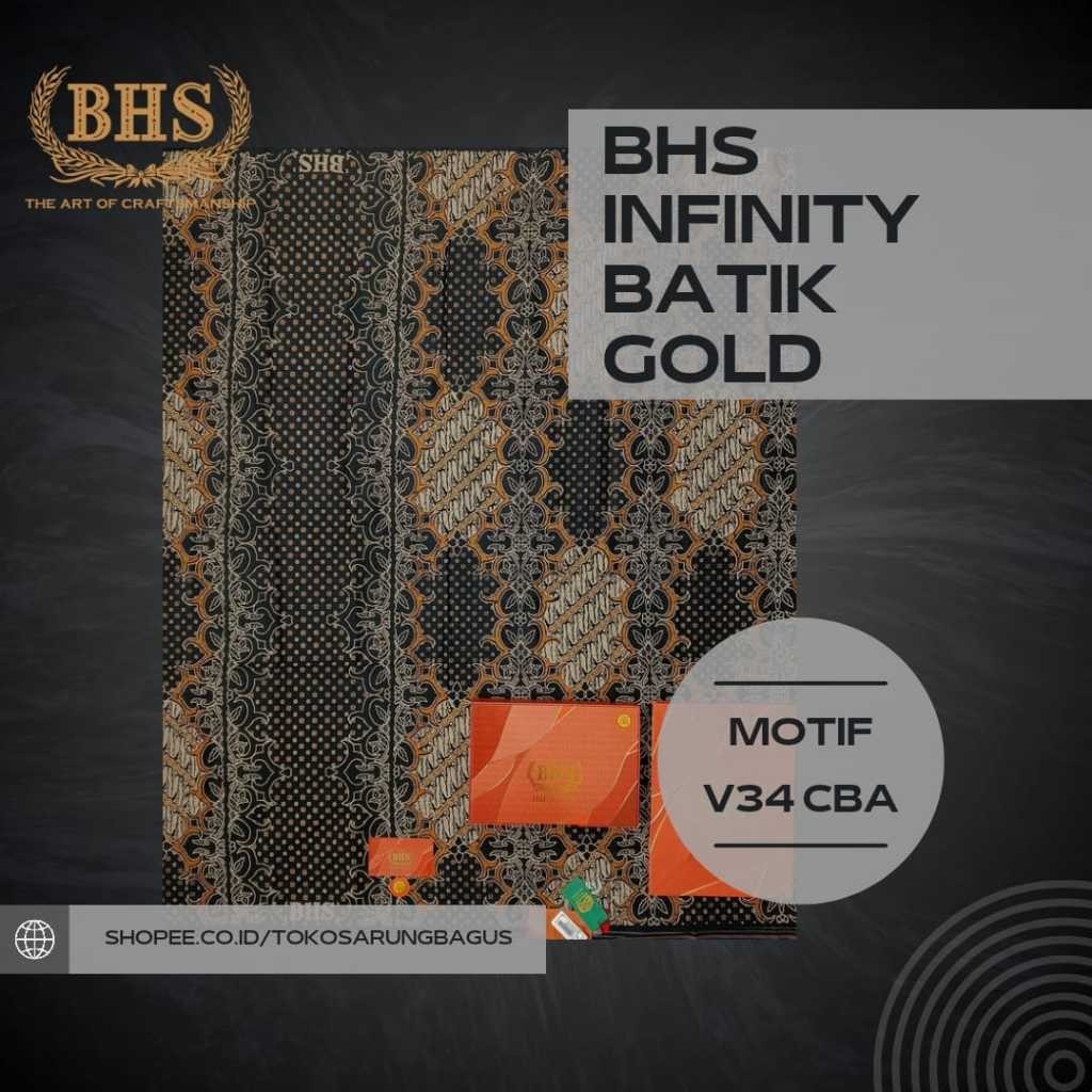 sarung Sarung BHS Infinity Gold Motif BATIK V34 CBA