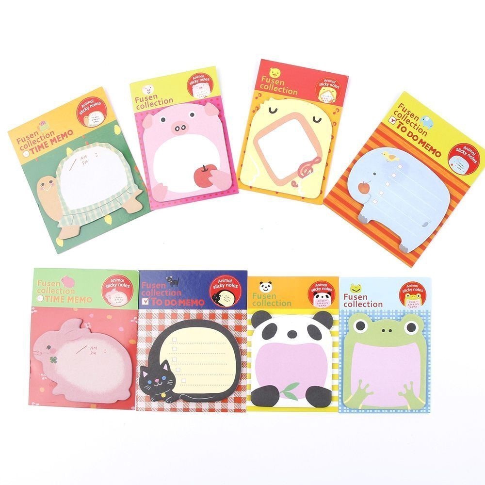 

| JBK | Sticky Notes Motif Binatang Tempelan Kertas Catatan Memo Note Karakter Animal Lucu Unik