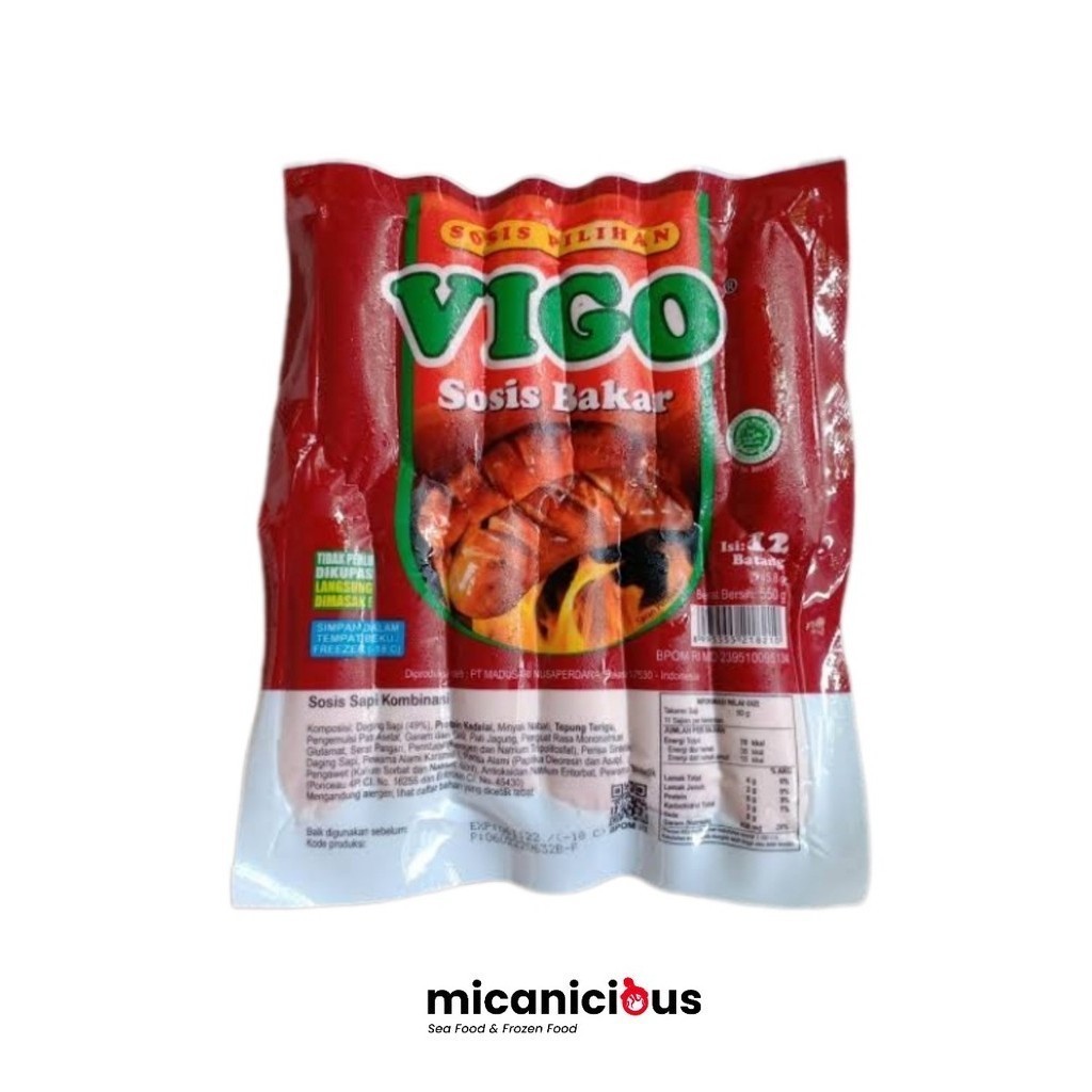 

VIGO SOSIS BAKAR 550GR ISI 12PCS