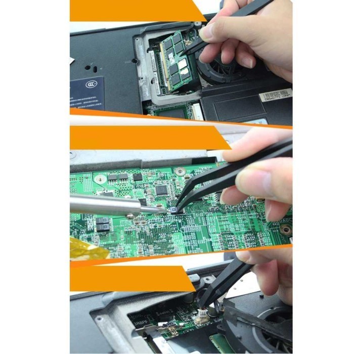 

PLGI Pinset Serbaguna Anti Static Multifunction Electronic Tweezers 3 PCS ESD