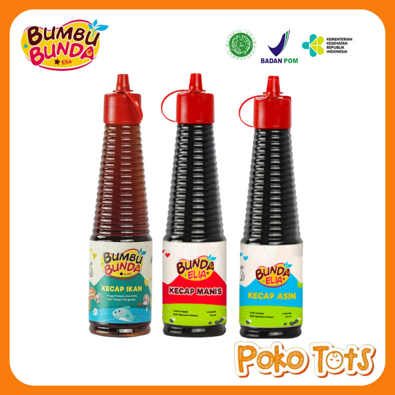 

Bumbu Bunda Kecap Manis, Asin dan Ikan Organik 140ml Non MSG Non Pengawet Bumbu Bunda by Elia WHS