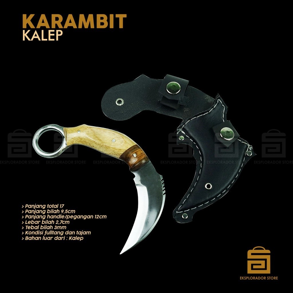 Pisau karambit kerambit baja tajam KRAMBIT KALEP - KARAMBIT SILAT