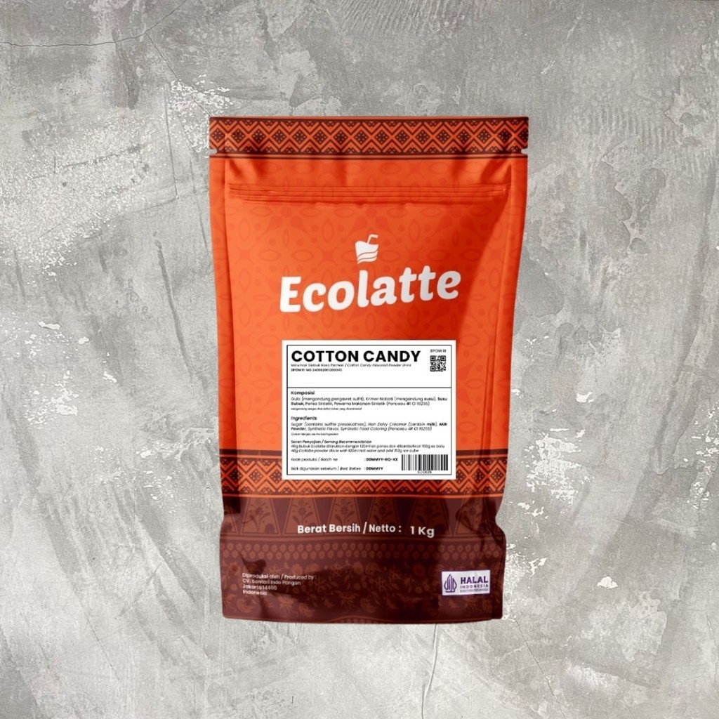 

Ecolatte Cotton Candy Serbuk Minuman Rasa Permen Instant Powder Drink