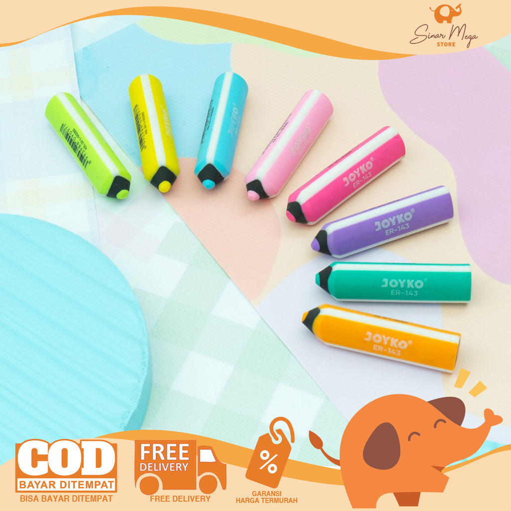 

JOYKO Eraser ER-143 Karet Penghapus Warna Bentuk Pensil Unik