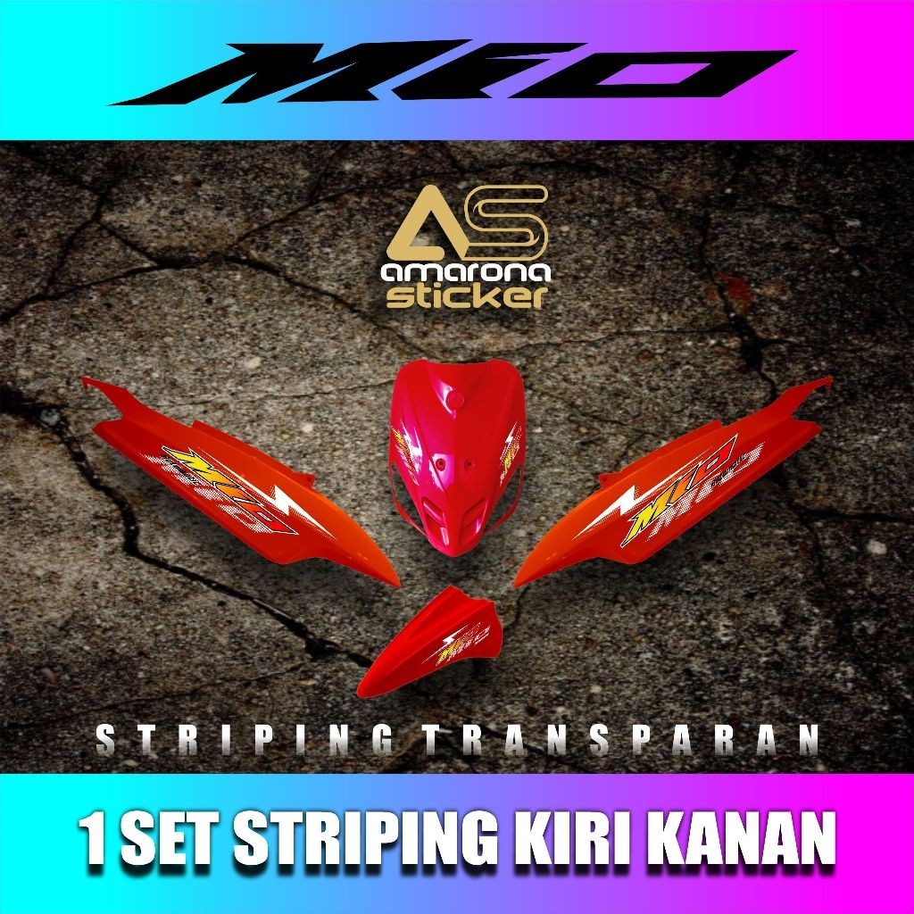 STIKER STRIPING TRANSPARAN MIO LAMA