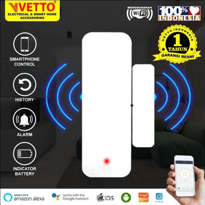 

VETTO Smart Home WIFI Window & Door Sensor - no hub required