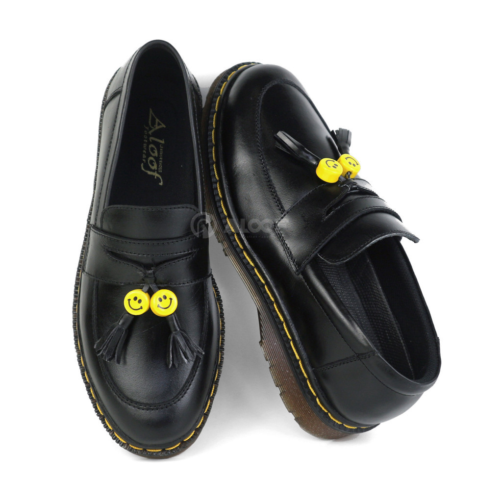 36-45 Aloof SMILE - Sepatu Loafers Sip On Unisex Original Kulit Asli