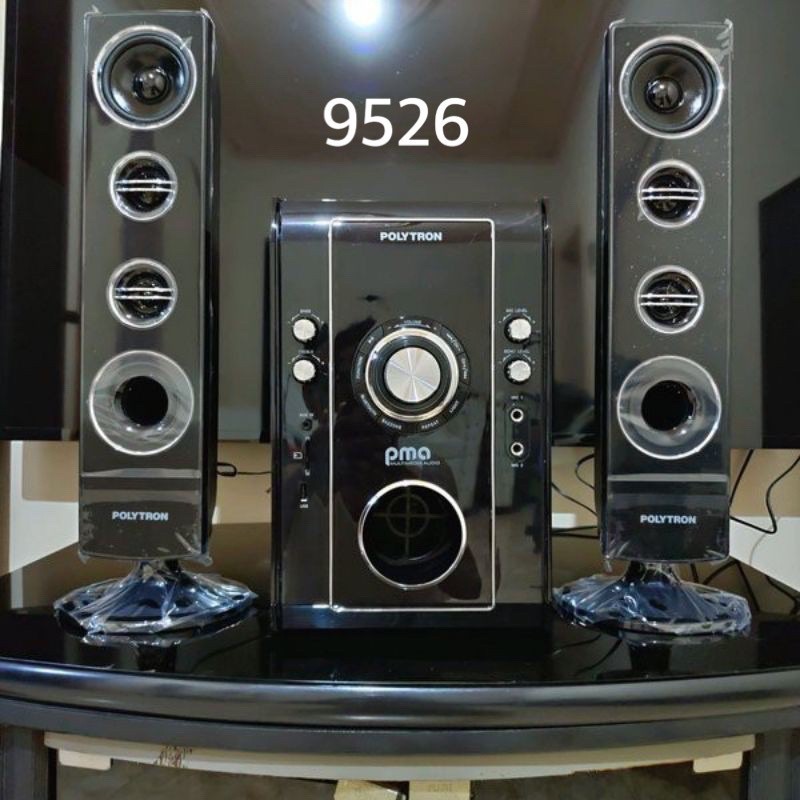 Speaker aktif Polytron PMA 9526 FM Radio. bisa karaoke, USB, Bluetooth