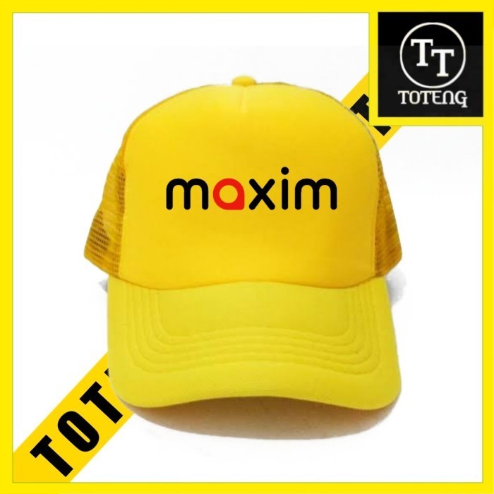 topi trucker jaring pria topi  hat maxim kuning pria _Playmoreshop