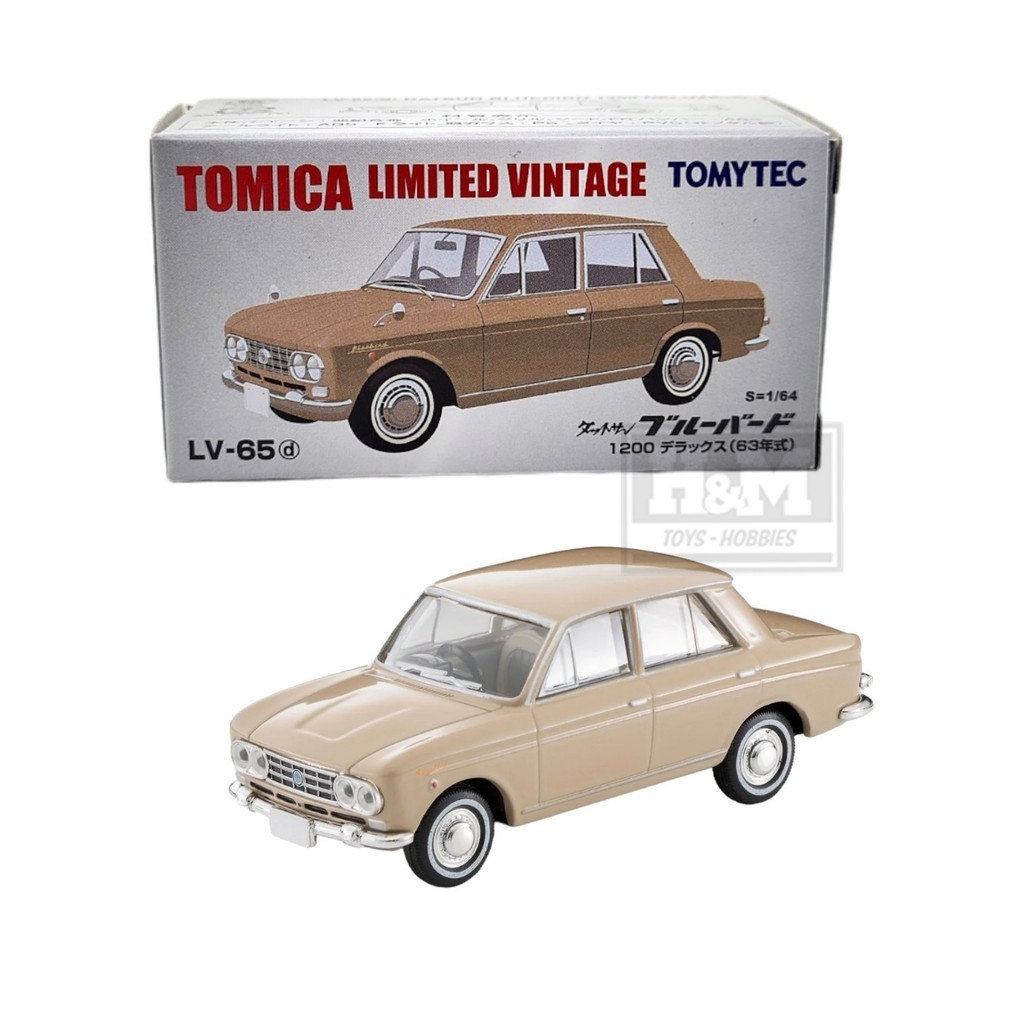 Tomica LV-65d Datsun Bluebird 1200 Deluxe (Beige) 1963 Model
