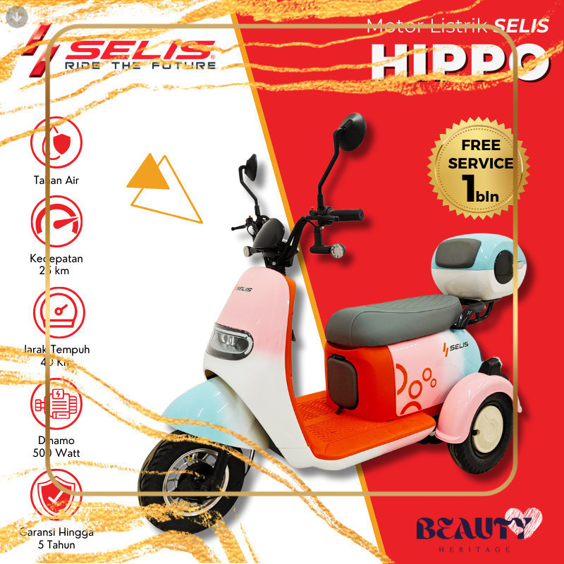 FROMO SPESIAL SALE SELIS - Motor listrik Hippo ( Roda 3 )