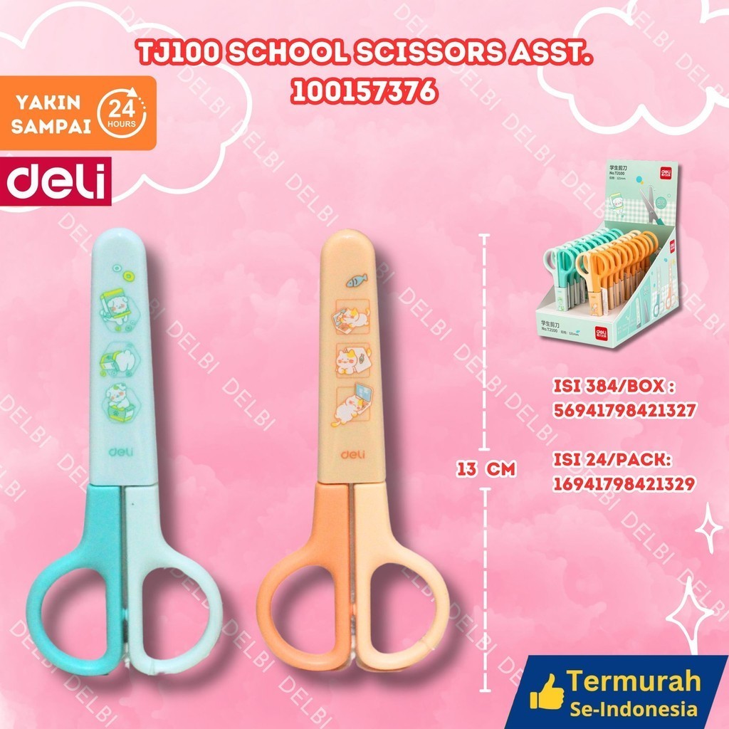 

Gunting Anak Deli TJ100 121 mm Round Tip TJ100 SCHOOL SCISSORS ASST.