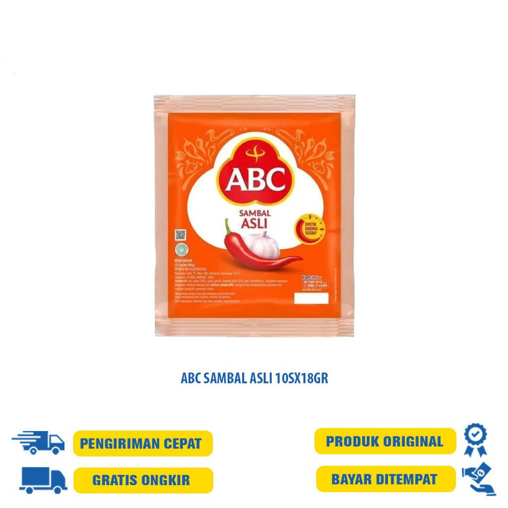 

ABC SAMBAL SACHET 10'SALL VARIANT /RENCENG/ABC SAMBAL ALL VARIANT