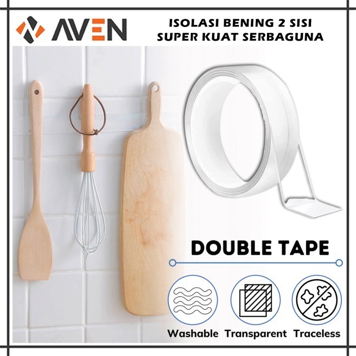 

AVEN Nano Double Tape Bening Isolasi Gel 2 Sisi Serbaguna Tahan Air