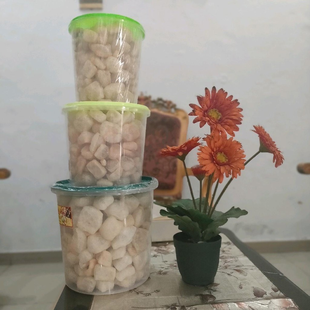 

QH promo beli 1 gratis 2 kerupuk kulit sapi toples 5Liter dapat 3