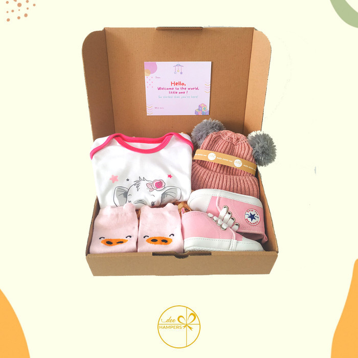 

(NEW) -Baby Hampers Newborn/ Kado Lahiran Bayi/ Laki - Laki Perempuan - Happy 1 Pink