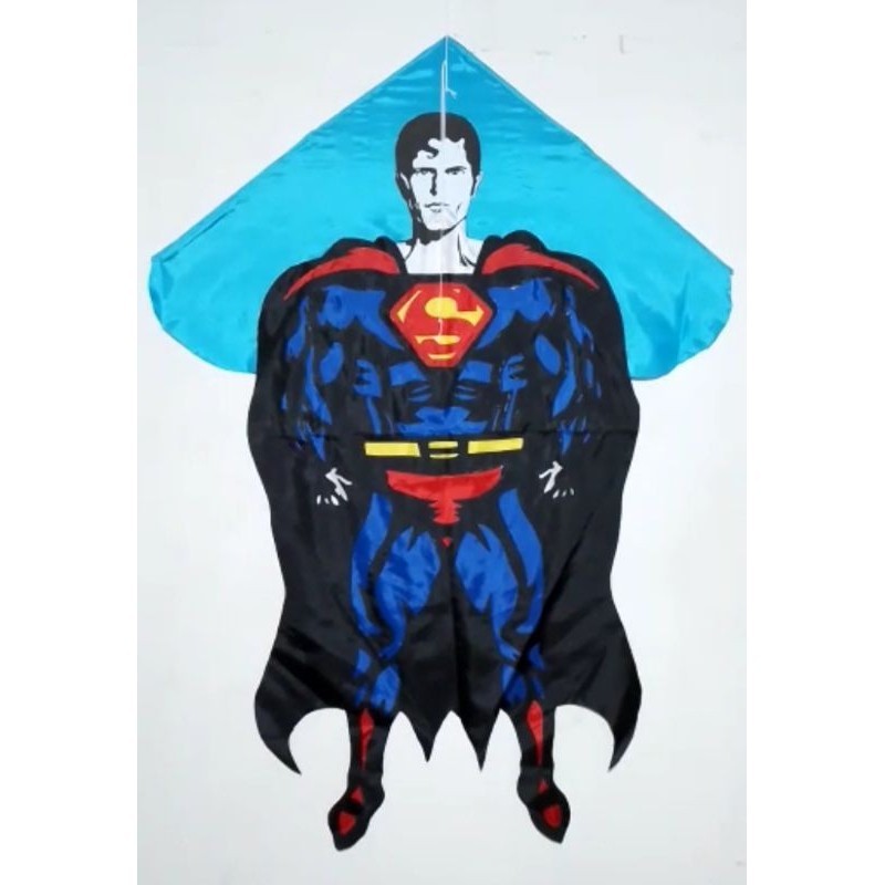 LAYANG LAYANG KAIN SUPERHERO SUPERMAN / Layangan Superman
