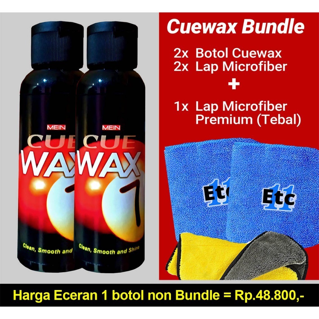 CueWax 7 - Billiard Cue Wax - Pembersih SANITIZER Pelicin Pengkilat Stick Shaft Ferrule Butt Billiar