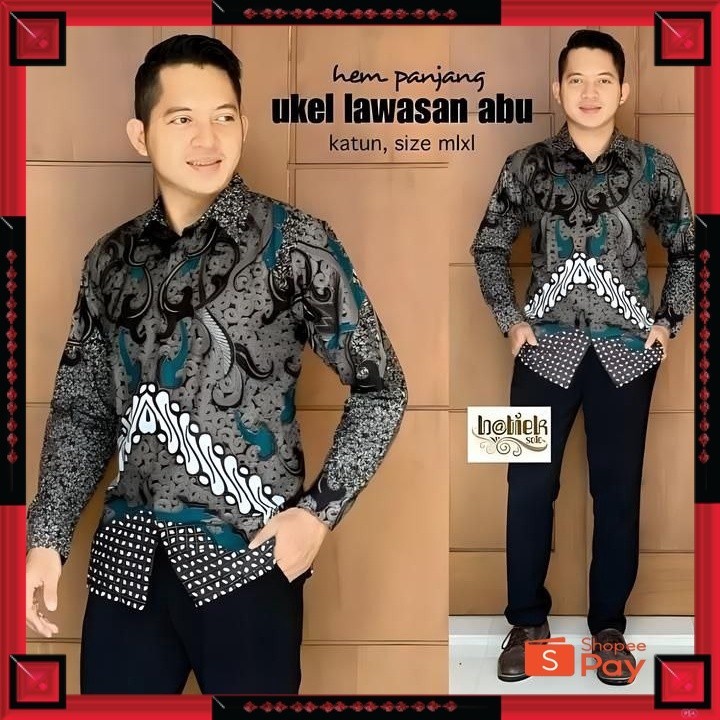 KAIN ADEM LEMBUT HALUS TEBAL / Batik Pria Lengan Panjang Premium kemejabatikpria BATIK HRB026 Seraga