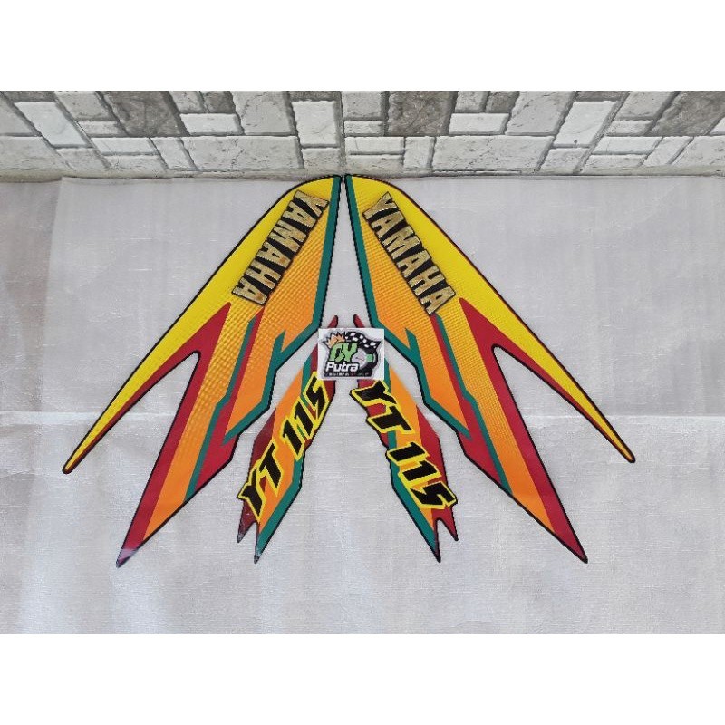Stripping Sticker YT 115 Set Emblem Yamaha Kualitas Bagus