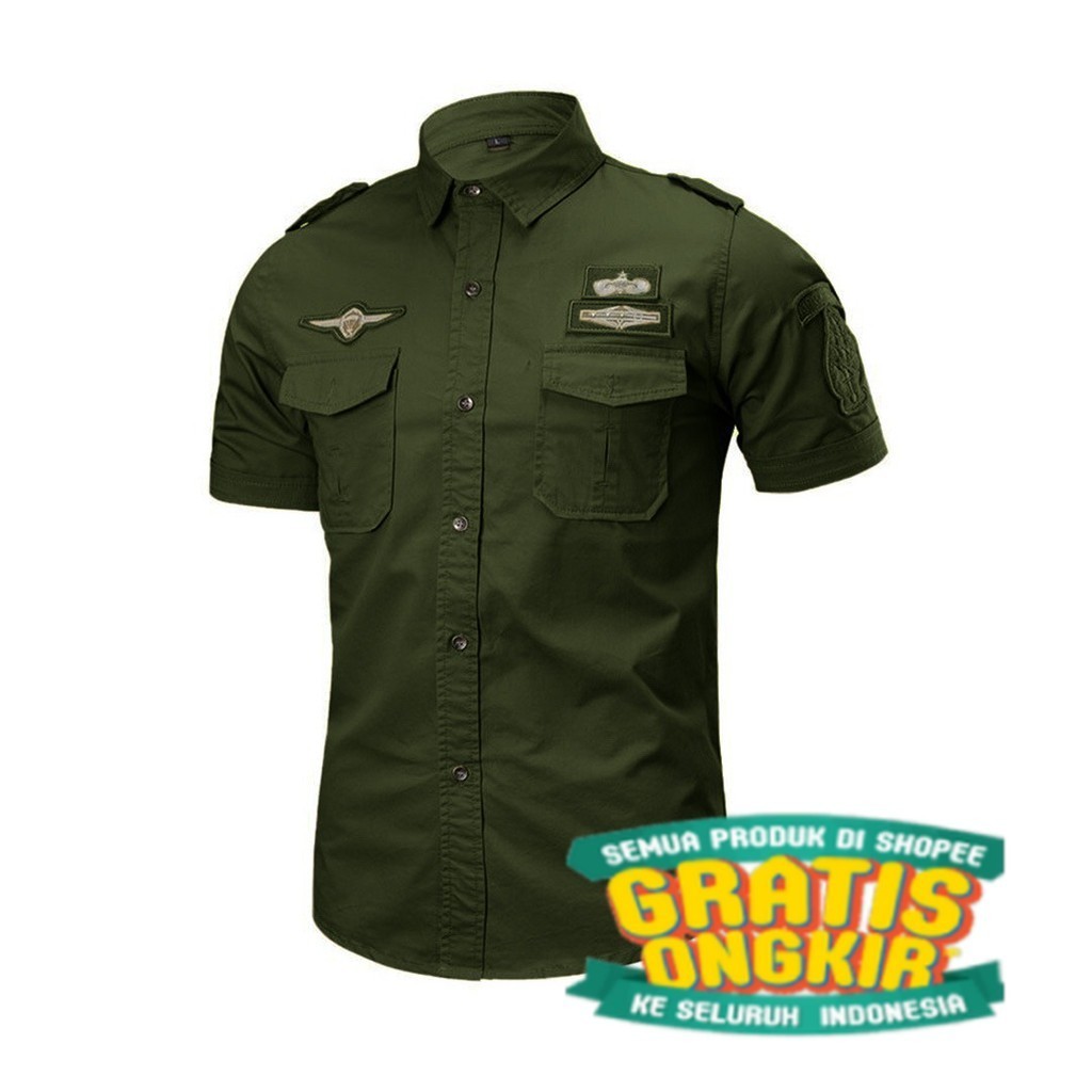 Kemeja seragam kerja teknisi baju taktikal pdl pdh paspampres lapangan safety workshirt engineer oto