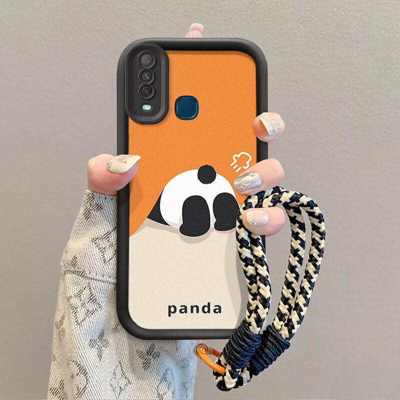 Case Vivo Y12a Y12 Panda Ass kartun Cantik Desain Kreatif (Without Lanyard)