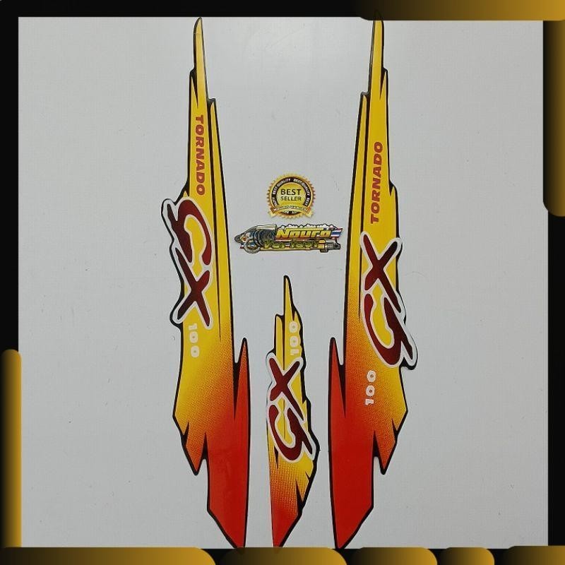 Striping Suzuki GX tornado 110 kuning merah  lis
